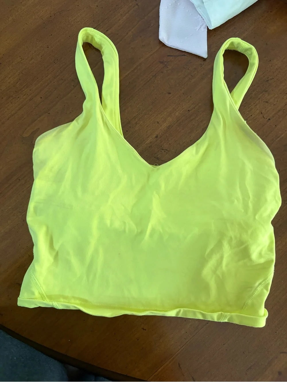 lululemon athletica Neon Yellow Active Crop Top